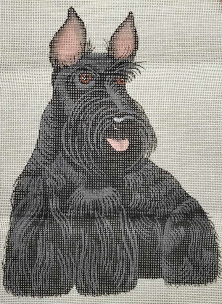 Handpainted Scottish Terrier Canvas by Leigh